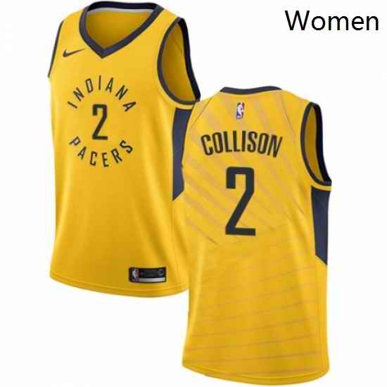 Womens Nike Indiana Pacers 2 Darren Collison Swingman Gold NBA Jersey Statement Edition